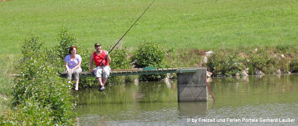 Angeln am Bauernhof Bayern Angelurlaub Deutschland Fischen
